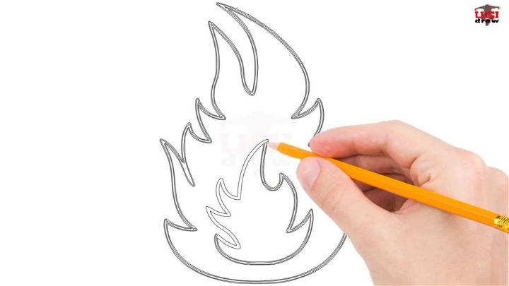 Simple Way to Draw a Flame