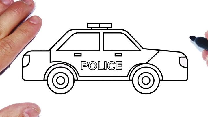 Simple Way to Draw a Police Car
