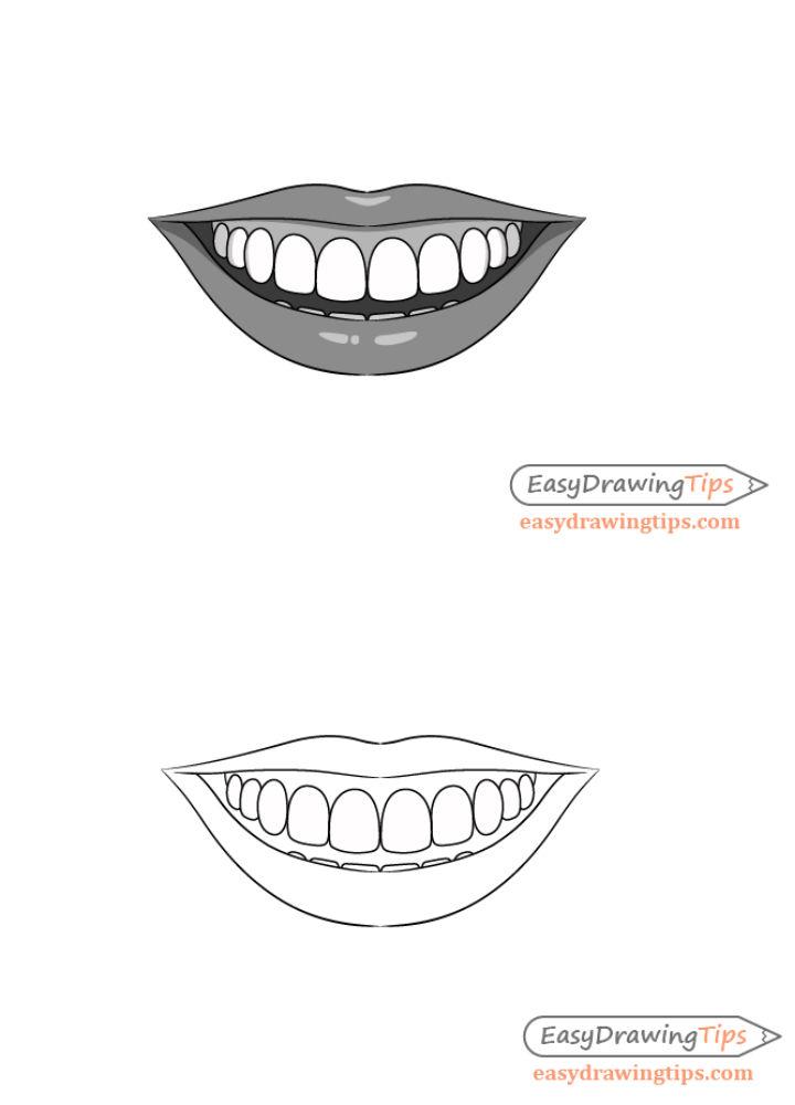 Smile Drawing Step by Step Instructions