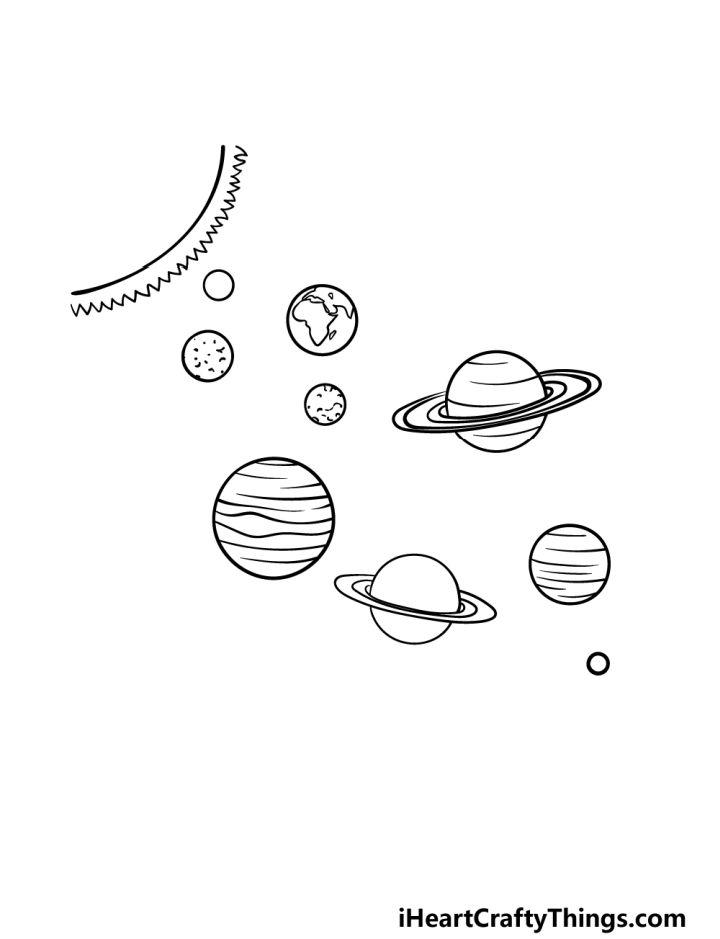 Solar System Drawing Step by Step Guide