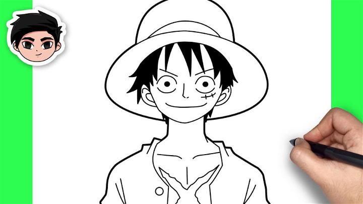 Step by Step Monkey D Luffy Drawing
