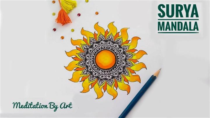 Sun Mandala Art Drawing