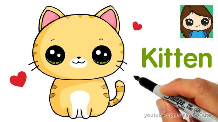 Super Kitten Drawing for Kids