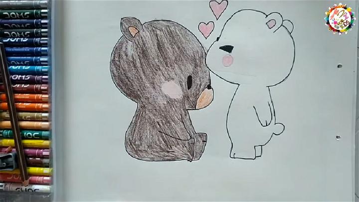 Teddy Bear Love Drawing for Kids