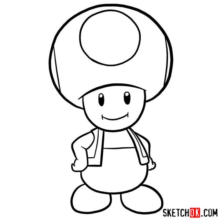 Toad Super Mario Drawing