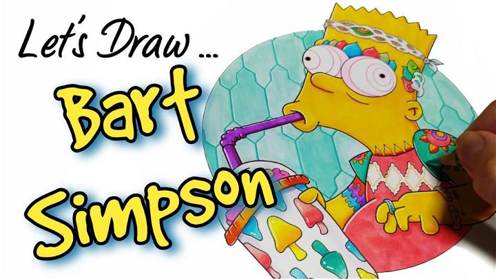 Trippy Bart Simpson Drawing