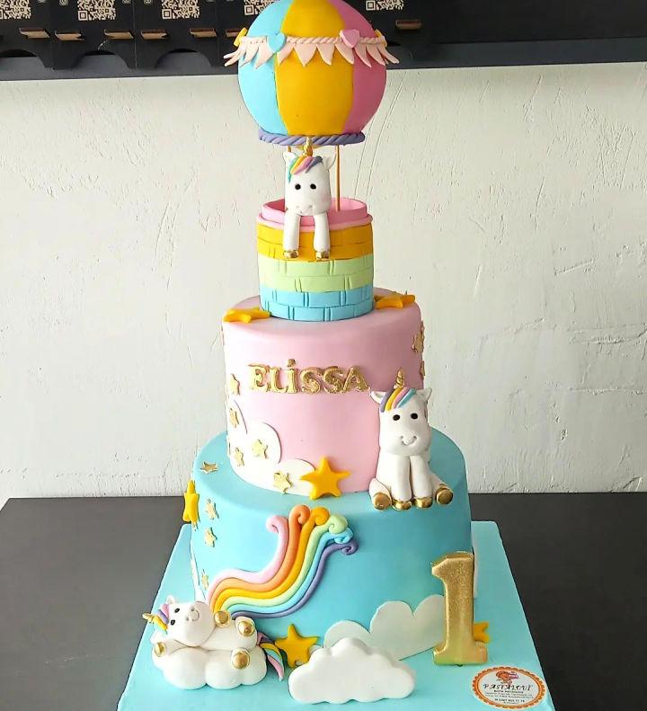 Unicorn First Birthday Cake