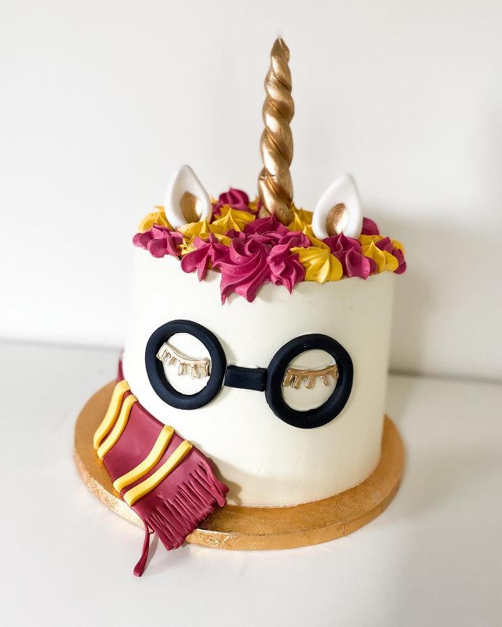 Unicorn Harry Potter Cake