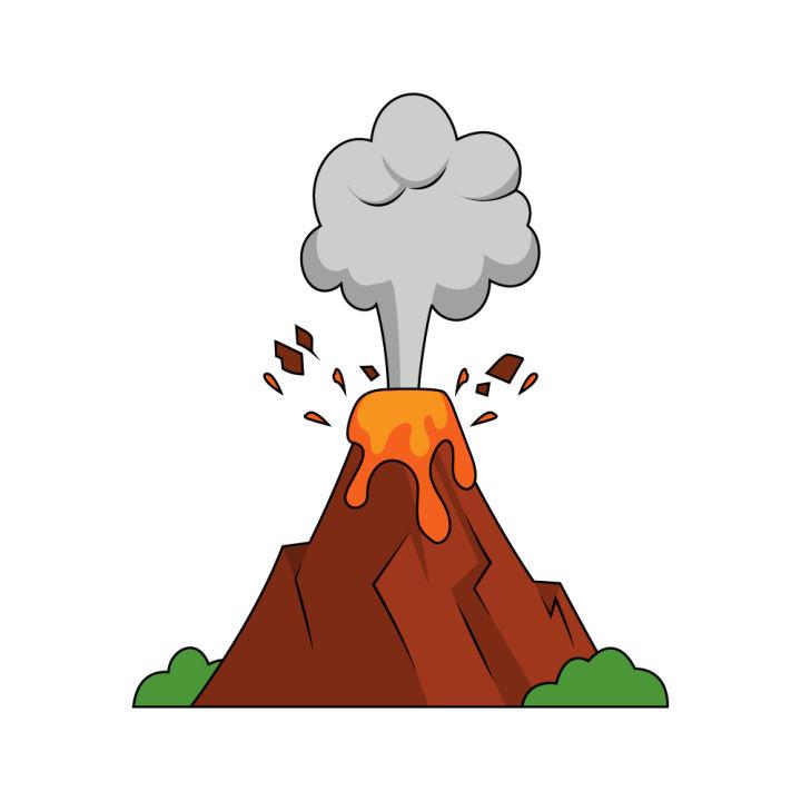 Volcano Drawing Step by Step Guide