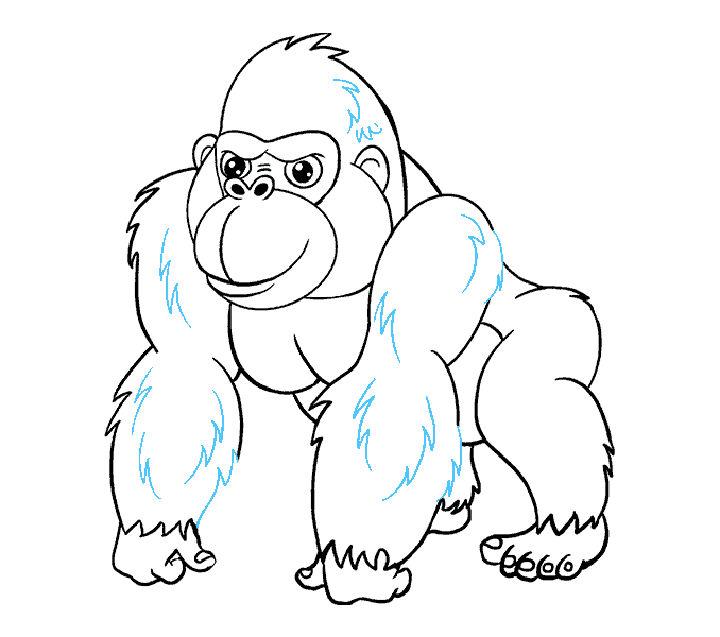 Wonderful Cartoon Gorilla Drawing