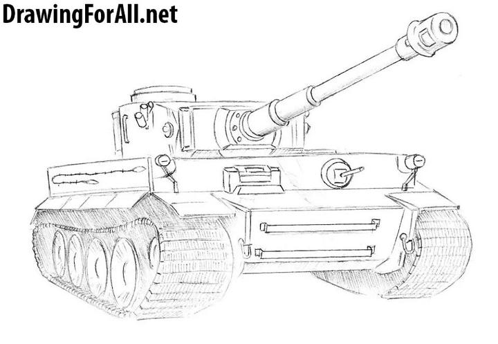 Ww2 Tank Drawing