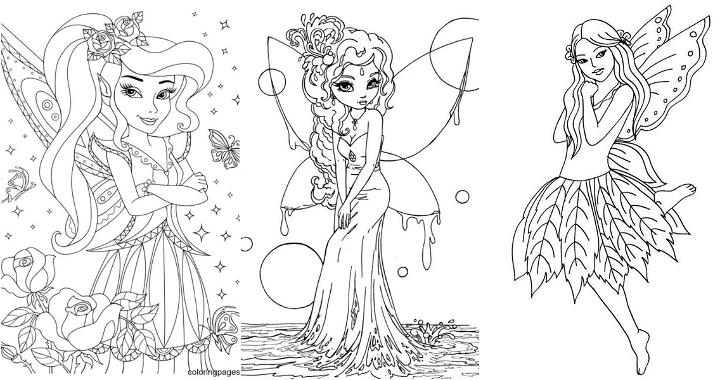 easy and free fairy coloring pages for kids and adults