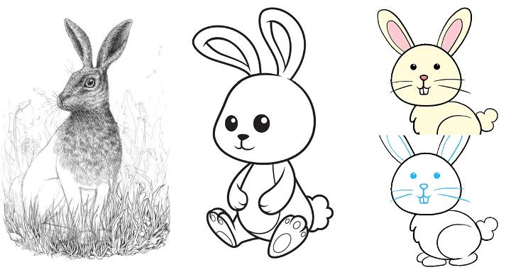 25 Easy Bunny Drawing Ideas - How to Draw a Bunny