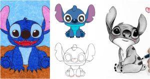 15 Easy Stitch Drawing Ideas - How to Draw Stitch