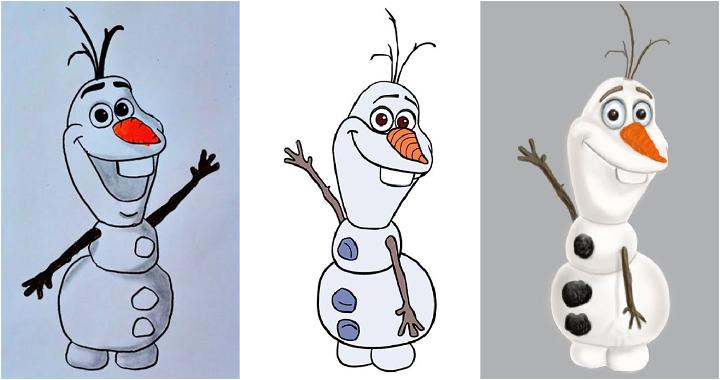 easy olaf drawing ideas and tutorials