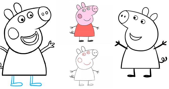 25 Easy Peppa Pig Drawing Ideas - How to Draw Peppa Pig