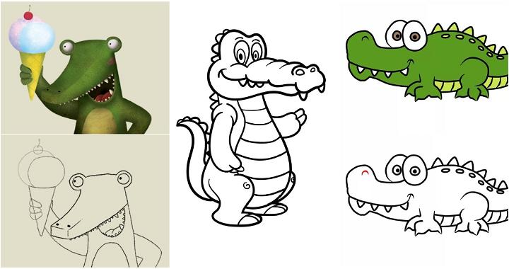 25 Easy Alligator Drawing Ideas - How to Draw an Alligator