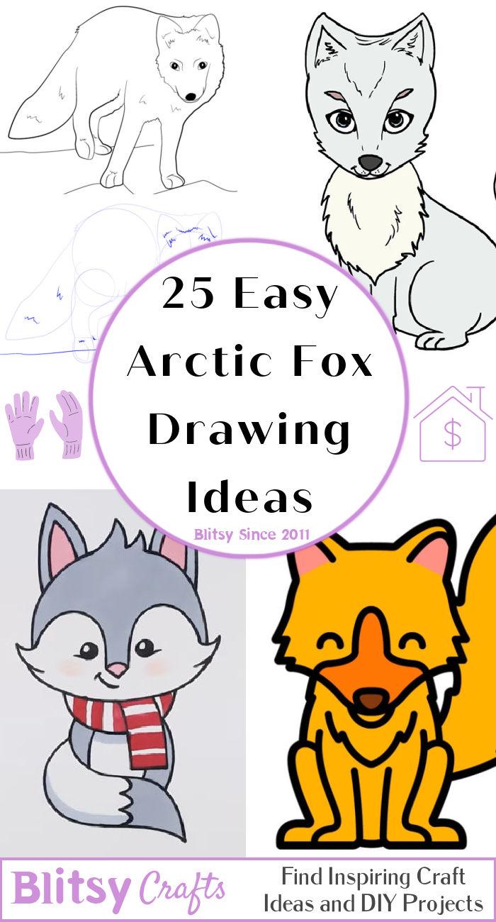 25 Easy Arctic Fox Drawing Ideas - How to Draw an Arctic Fox