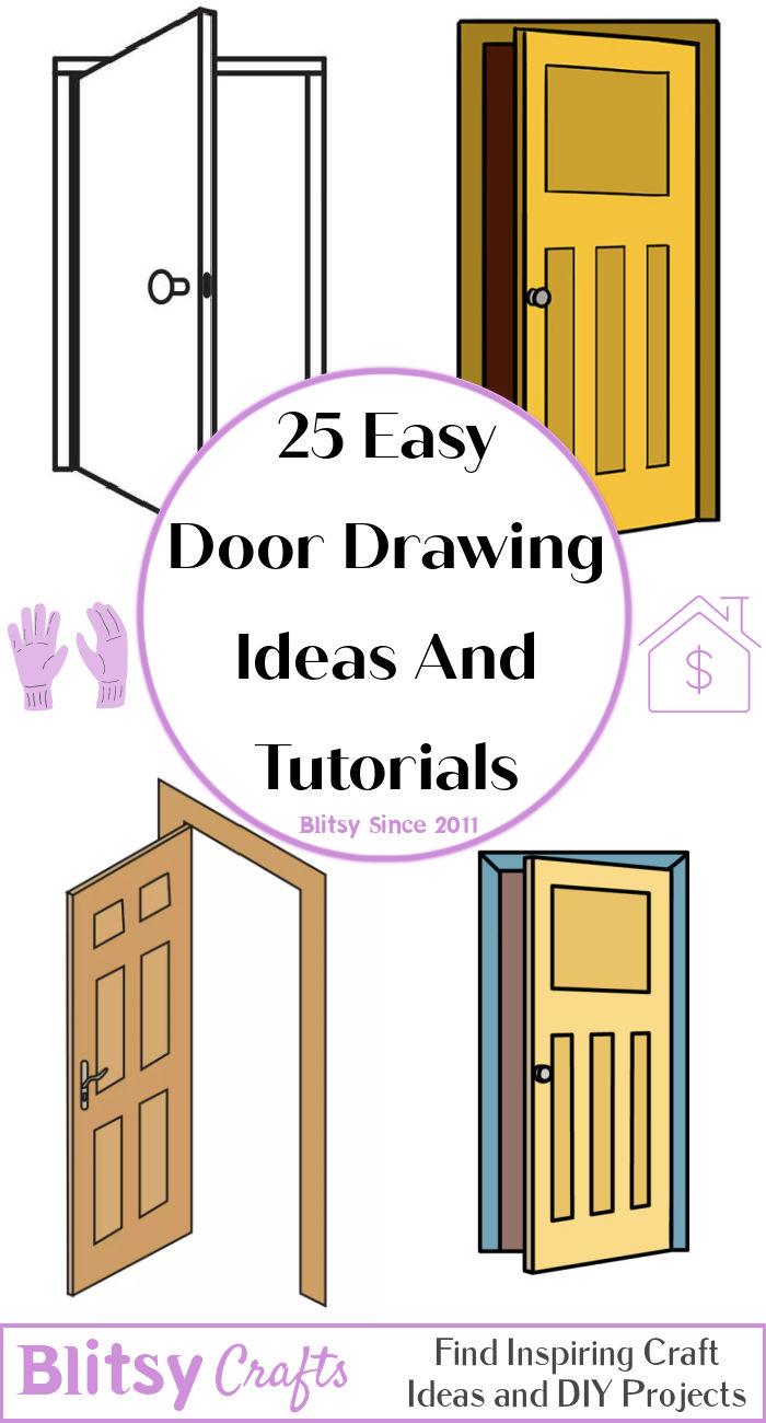 25 Easy Door Drawing Ideas -  How to Draw a Door