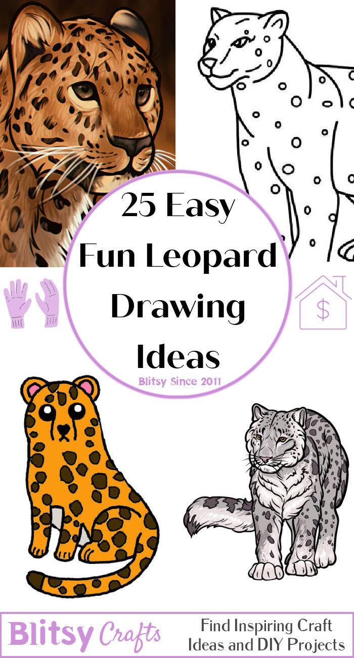 25 Easy Leopard Drawing Ideas - How to Draw