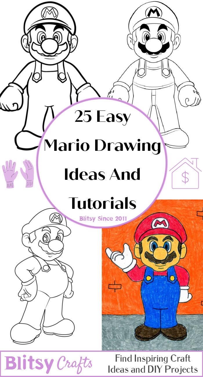 easy super mario drawings