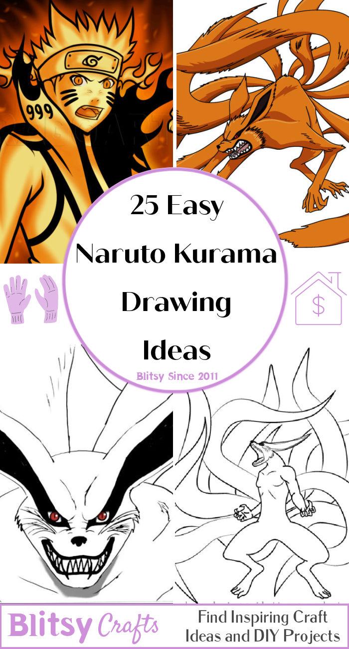 25 Easy Kurama Drawing Ideas - How to Draw Kurama
