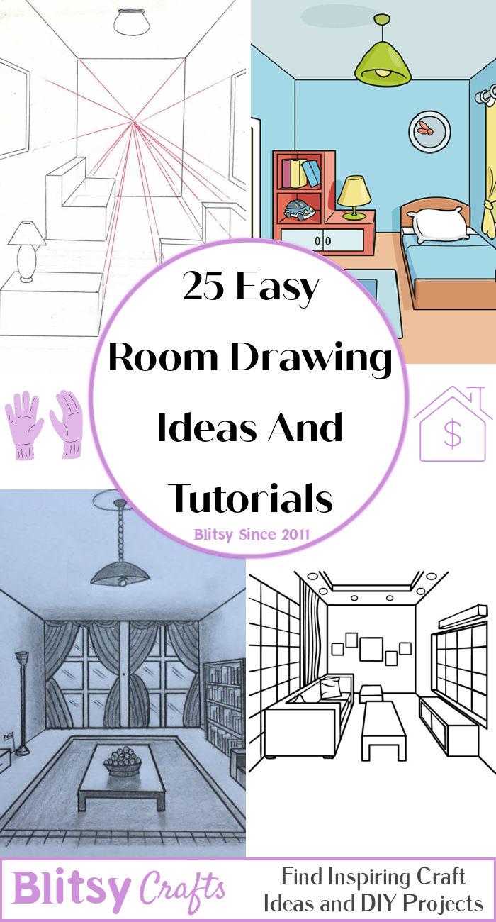 25 Easy Room Drawing Ideas - How to Draw a Room
