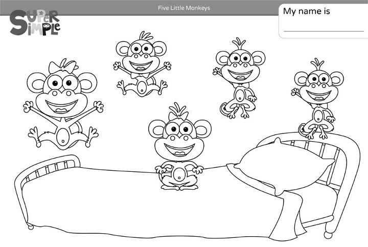 Little Monkeys Coloring Page