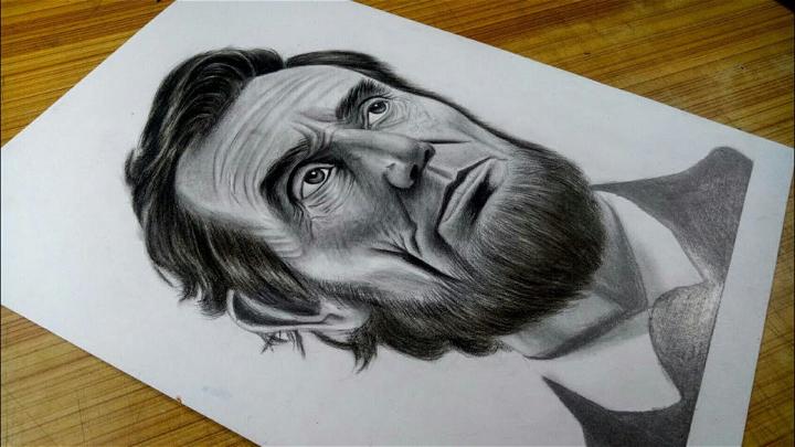 Abraham Lincoln Sketch Portrait Drawing