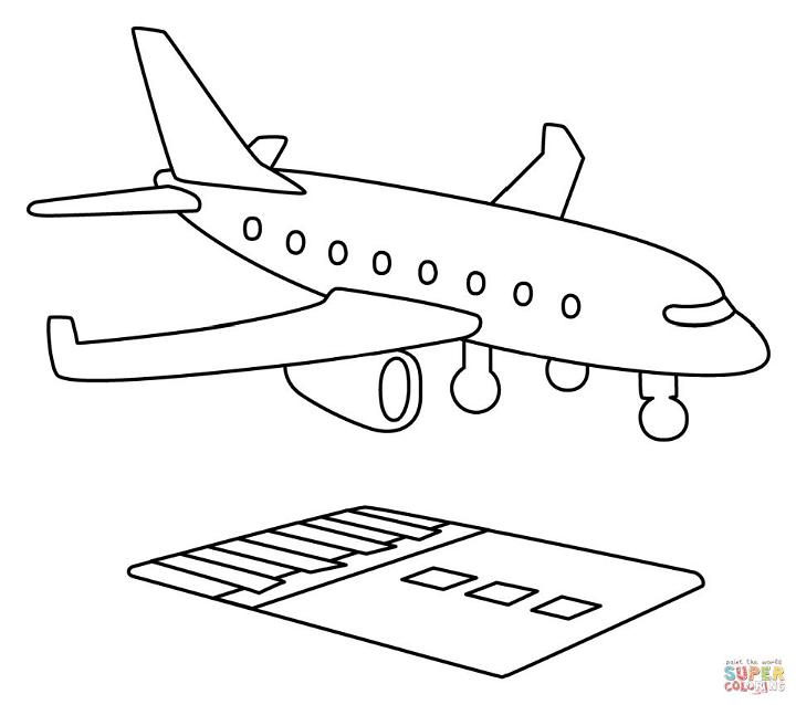 Airplane Coloring Pages for Little Ones