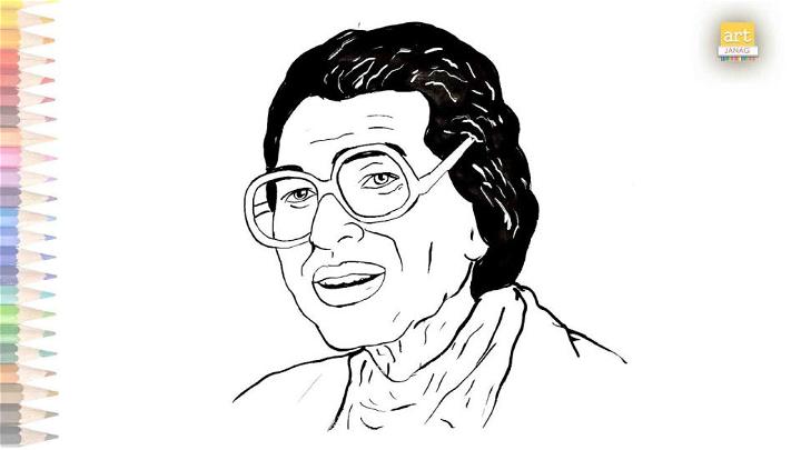 American Activist Rosa Parks Drawing