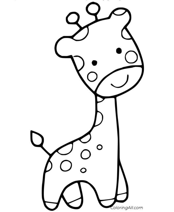 Baby Giraffe Coloring Pages