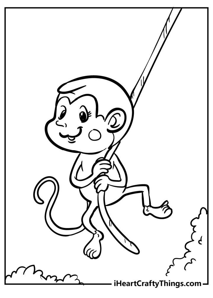 Baby Monkey Coloring Page