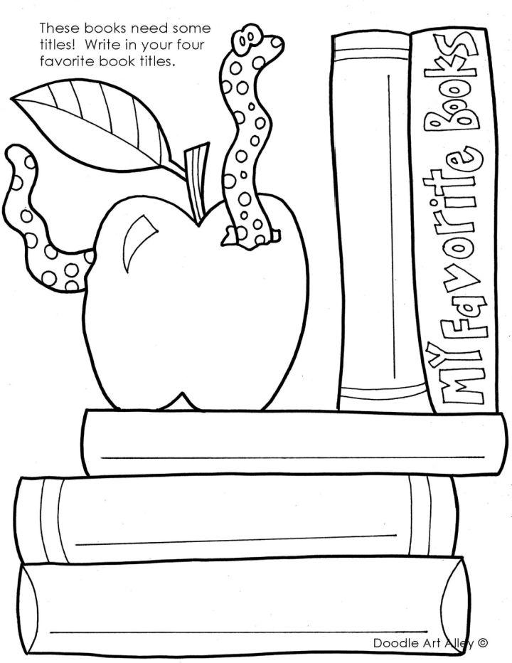 Back to School Coloring Book Pages