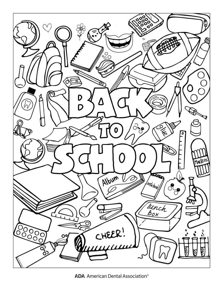 Back to School Coloring Pages Tracer Pages and Posters