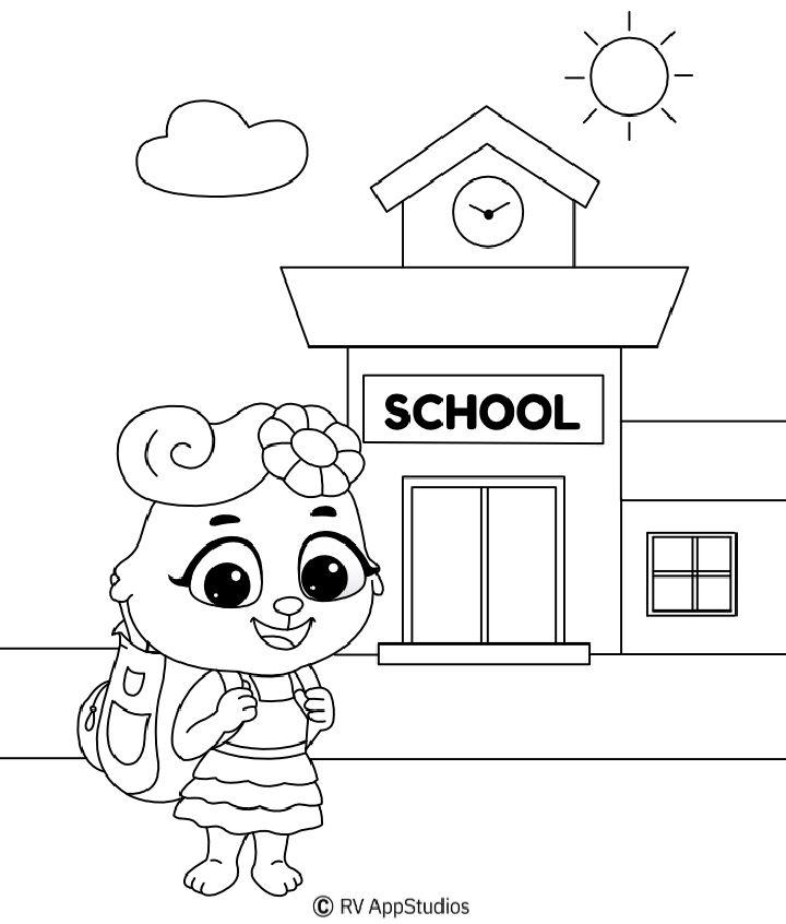 Back to School Theme Coloring Pages for Preschoolers