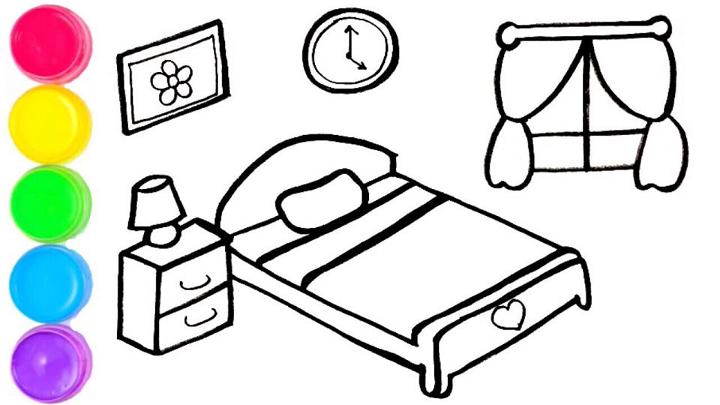 Bedroom Drawing for Kids