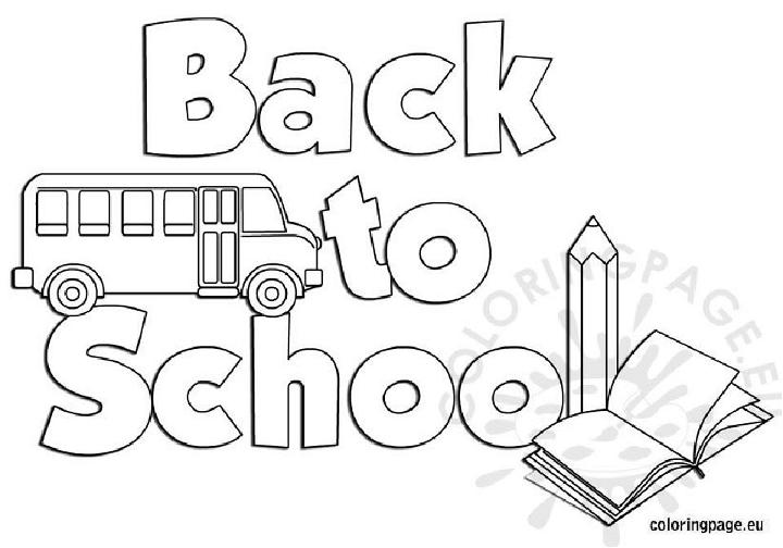 Beginning of Back to School Coloring Pages