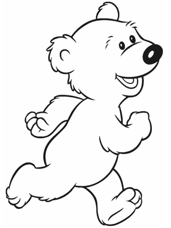 Cartoon Bear Coloring Pages for Free