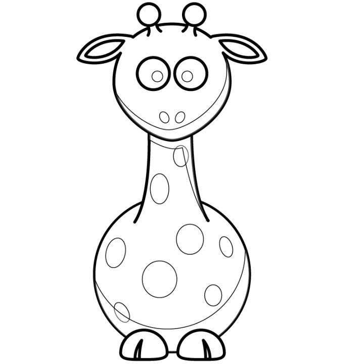 Cartoon Giraffe Coloring Sheets