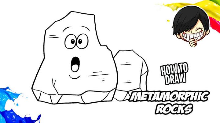 Cartoon Metamorphic Rocks Drawing