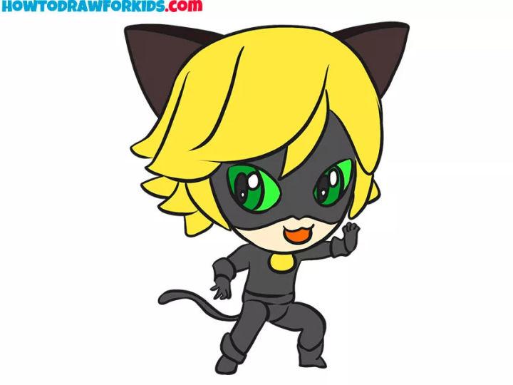 Cat Noir Drawing Easy