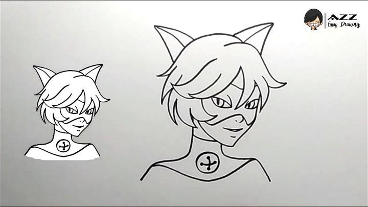 Chat Noir Sketch Drawing