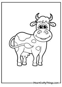 25 Free Cow Coloring Pages for Kids and Adults