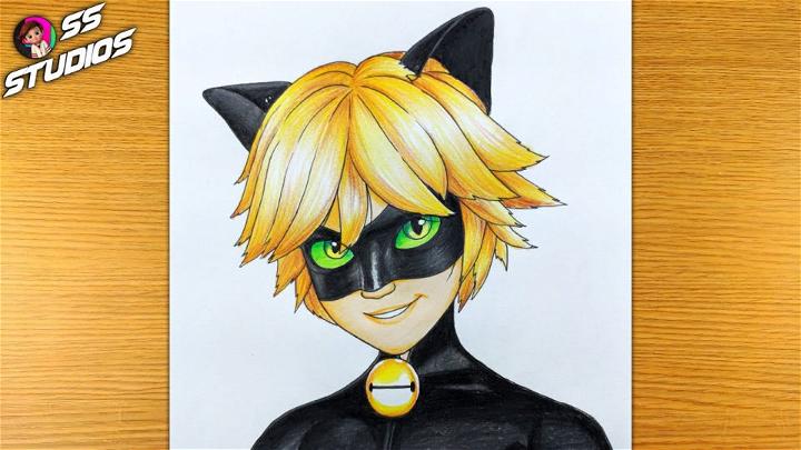 Cute Cat Noir Drawing