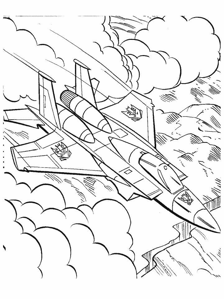 Cute Jet Coloring Pages