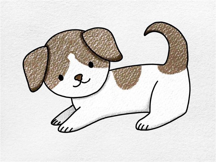 Cute Puppy Drawing for Children