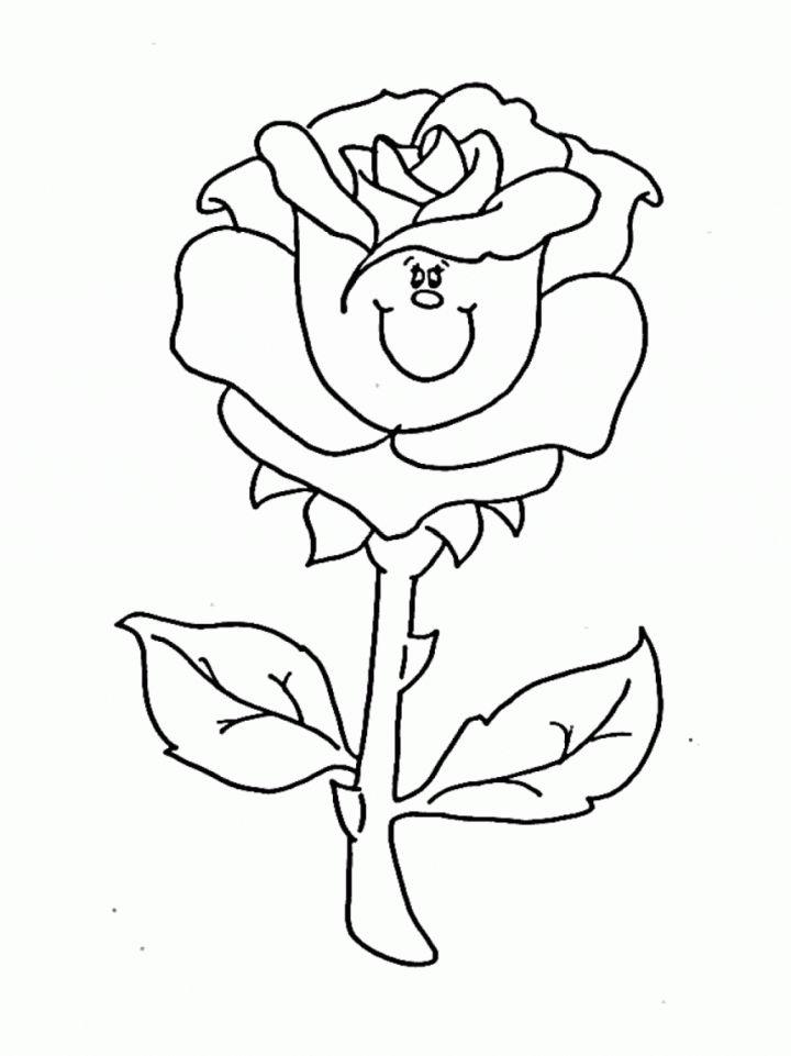 Cute Rose Coloring Pages