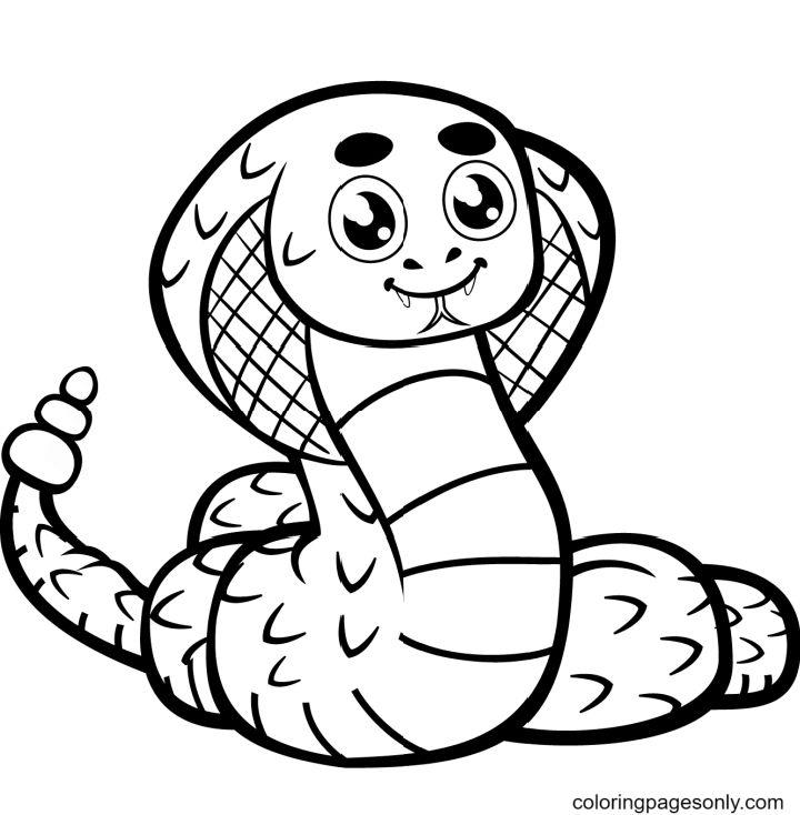 Cute Snake Coloring Pages