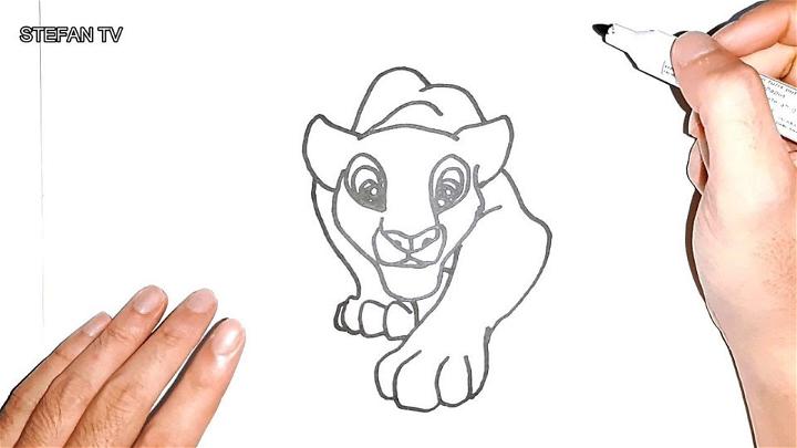 Cute and Easy Simba Drawing